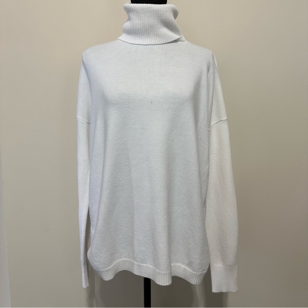 French connection women’s high neck white sweater